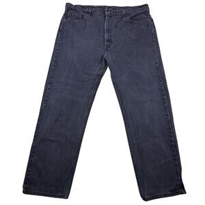 Vintage Levis 505 Jeans Mens 42x30 Black Made USA Regular Fit Straight Leg 90s